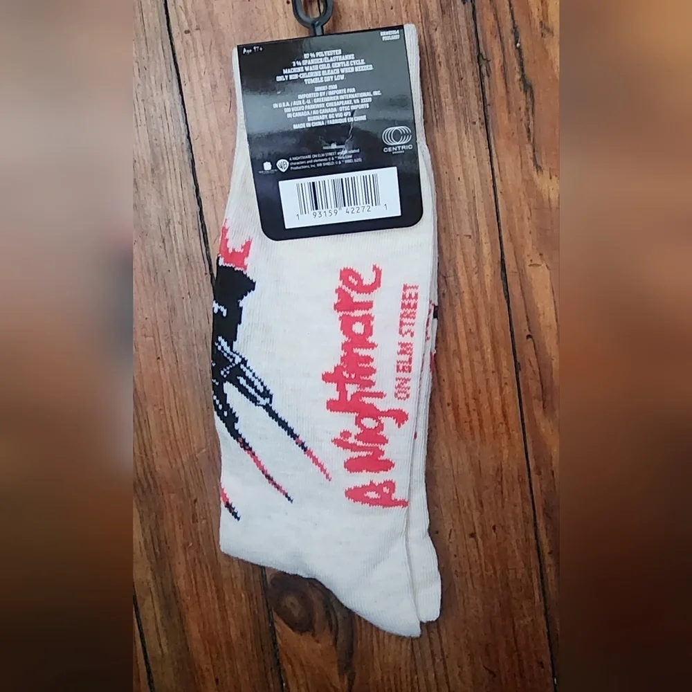 2 Pair Of Scary Movie Socks. A Nightmare On Elm Street And Chucky/ Childs Play